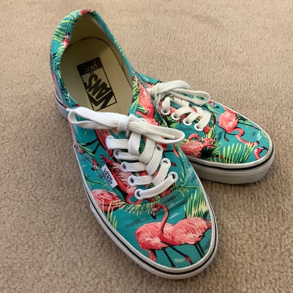 VANS | 8 | Authentic Flamingo Print Lace Up Van Doran’s Shoes